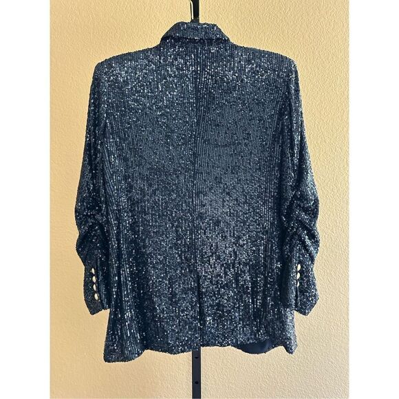 Generation Love Avery Sequin Blazer in Navy Size M - Picture 3 of 9